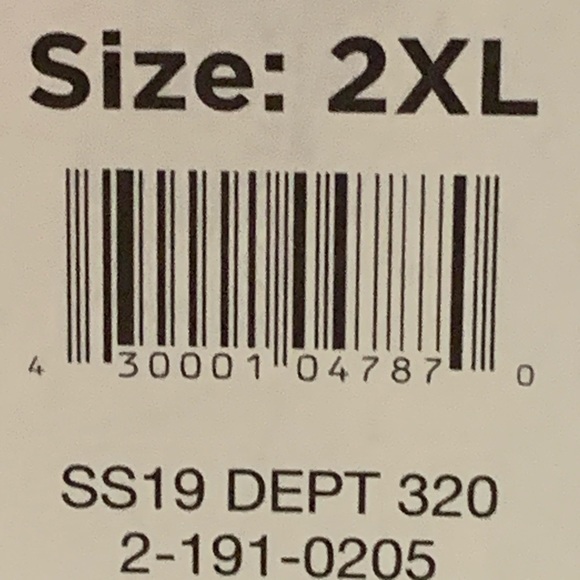 Revolution 2XL Button Gray White Striped T-Shirt - Picture 5 of 5